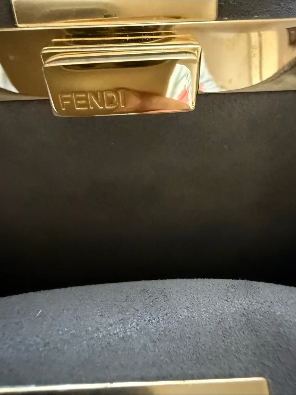 Fendi Beige/Brown FF Logo Satchel with Gold Accents